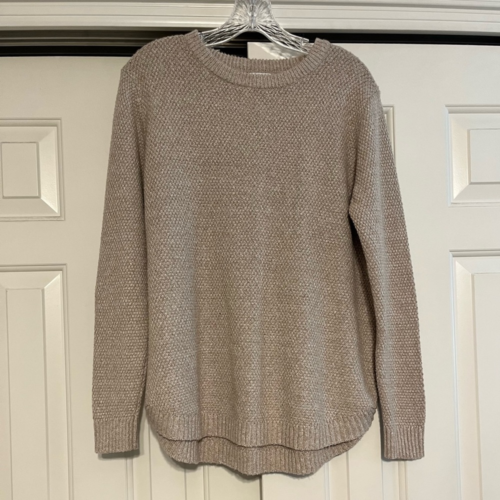 Pink Clover Sweater : 1X : Beige